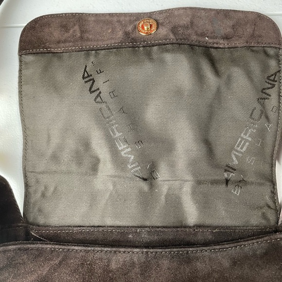 Vintage Sharif Brown Suede Purse Handbag Boho Style - Picture 6 of 9